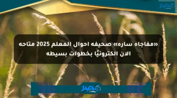 «مفاجأة سارة» صحيفة أحوال المعلم 2025 متاحة الآن إلكترونيًا بخطوات بسيطة